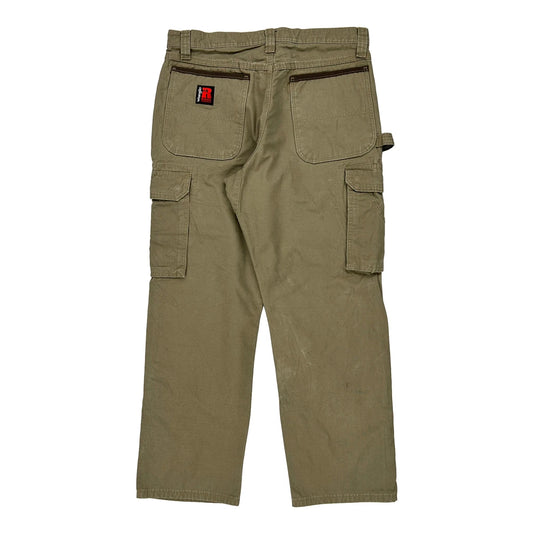 Wrangler Cargo Trousers - 34W 30L Khaki Cotton