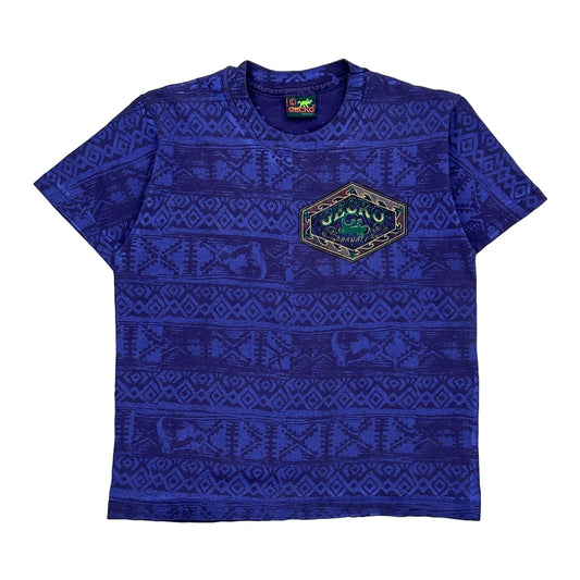 Gecko Single Stitch T-Shirt - Large Blue Cotton