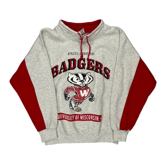 Made In USA University Of Wisconsin Nutmeg College Sweatshirt - Medium Grey Cotton
