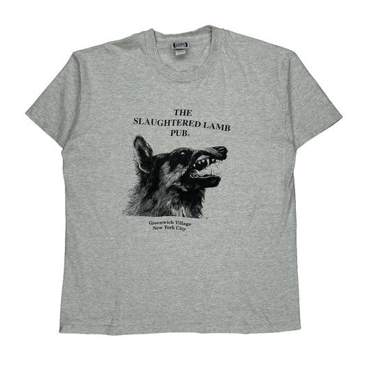 The Slaughtered Lamb Pub Eerie T-Shirt - XL Grey Cotton
