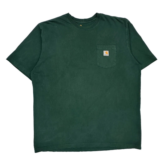 Carhartt T-Shirt - 2XL Green Cotton