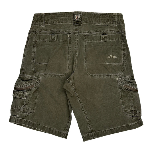 Kuhl Cargo Cargo Shorts - 32W 11L Green Cotton