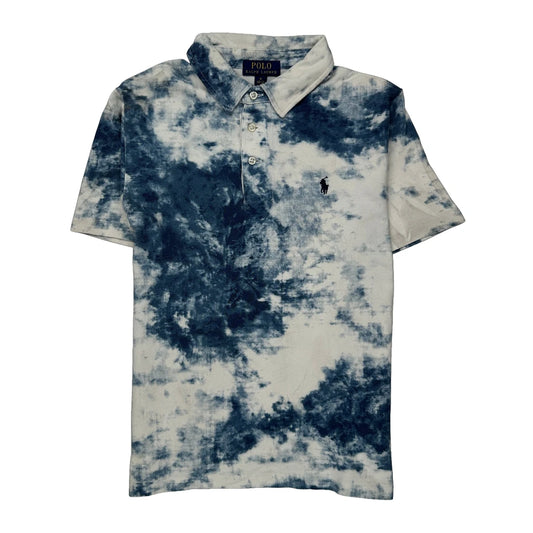 Age 8-9 Polo By Ralph Lauren Tie-Dye Polo Shirt - Medium Blue Cotton