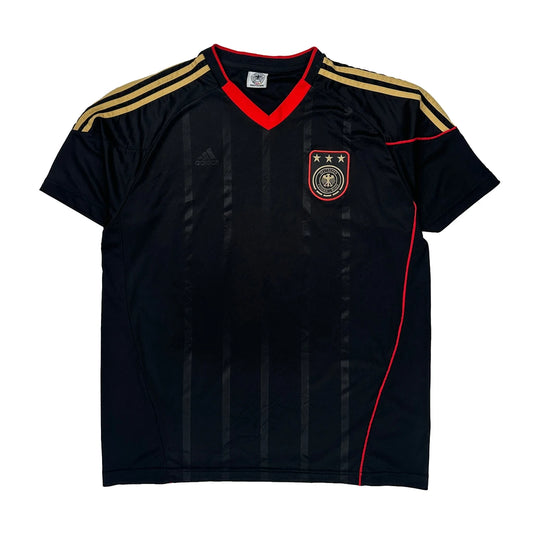 Germany National Team Adidas 2010-11 Away Football Shirt - Large Black Polyester