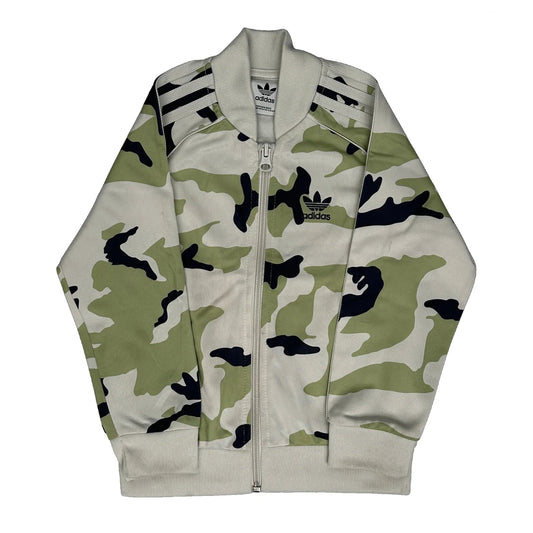 Vintage Age 3-4 Adidas Track Jacket - XS Camo Polyester Blend