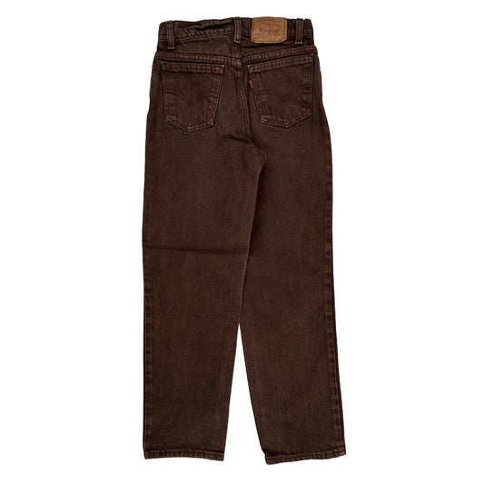 Levis 550 Jeans - 24W UK 4 Brown Cotton
