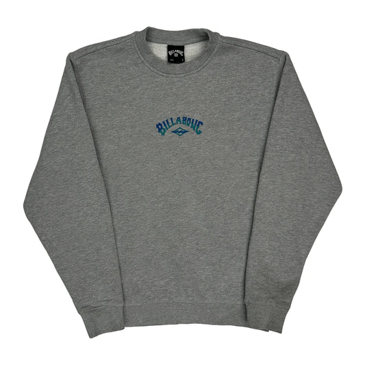 Vintage Billabong Sweatshirt - Small Grey Cotton Blend