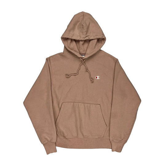 Reverse Weave Champion Oversized Hoodie - Medium Brown Cotton Blend