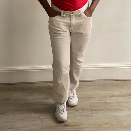 Vintage cream Ralph Lauren Cord Trousers - womens 32" waist
