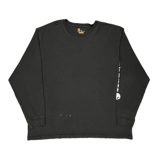 Carhartt Long Sleeve T-Shirt - 2XL Black Cotton