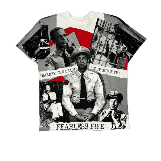 Andy Griffith Fruit Of The Loom Single Stitch T-Shirt - XL Black & White Cotton