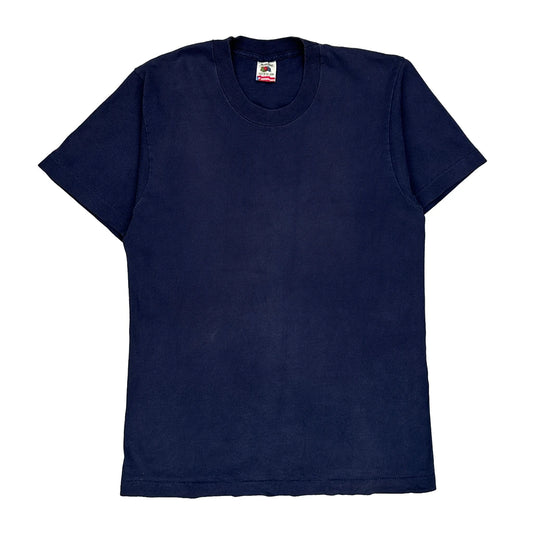 Blank Fruit Of The Loom Single Stitch T-Shirt - Medium Navy Cotton