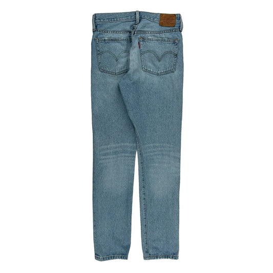 501 Levis Jeans - 27W UK 8 Light Wash Cotton