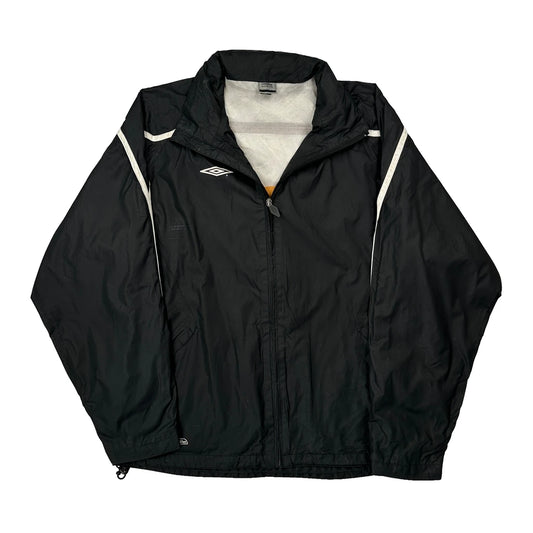 Vintage Umbro Windbreaker - Large Black Polyester