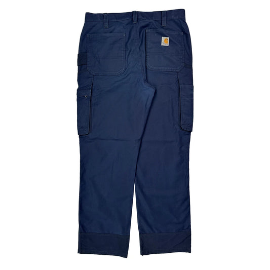 Carhartt Carpenter Trousers - 34W 32L Navy Cotton Blend