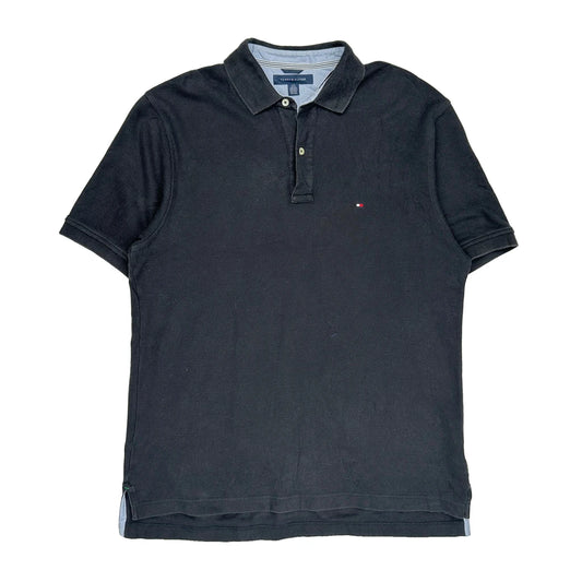 Tommy Hilfiger Polo Shirt - Large Black Cotton