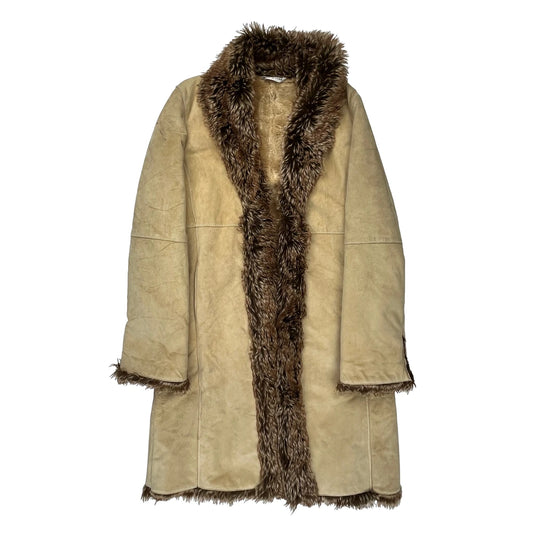 Wilsons Afghan Coat - Medium Beige Leather