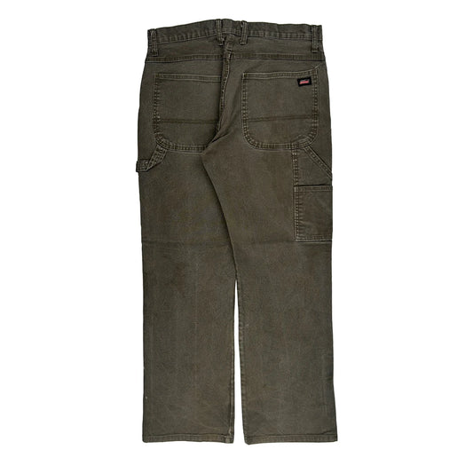 Dickies Carpenter Trousers - 33W 29L Brown Cotton