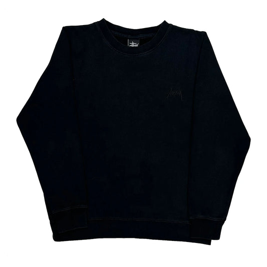 Vintage Stussy Long Sleeve T-Shirt - Medium Black Cotton