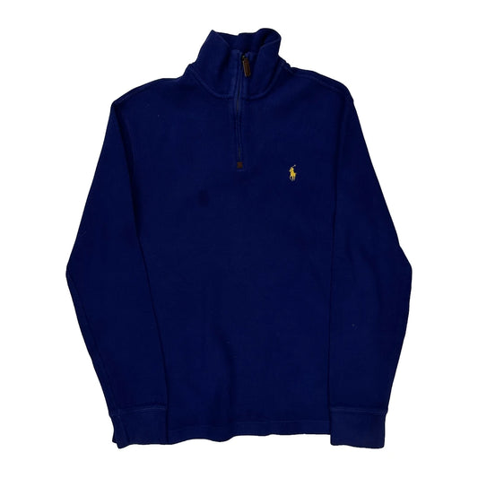 Polo By Ralph Lauren 1/4 Zip - Small Purple Cotton