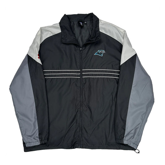 Vintage Carolina Panthers Reebok Nfl Windbreaker - 2XL Black Polyester
