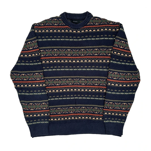 Unbranded Striped Jumper - Large Navy Cotton