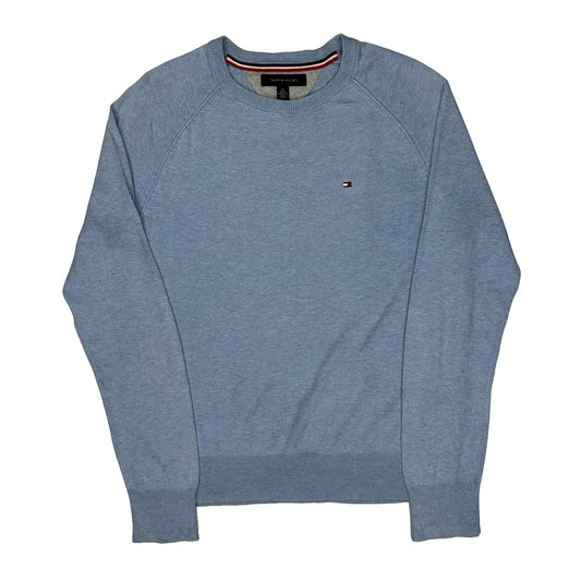 Vintage Tommy Hilfiger Jumper - Medium Blue Cotton