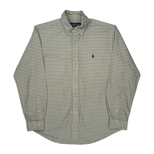 Vintage Ralph Lauren Checked Shirt - Large Yellow Cotton
