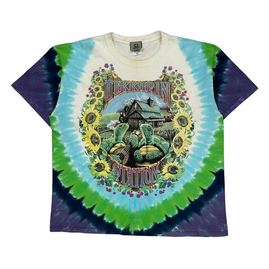 Grateful Dead Terrapin Liquid Blue Graphic T-Shirt - XL Multicoloured Cotton
