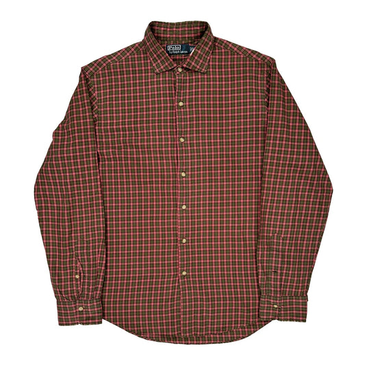 Polo By Ralph Lauren Checked Shirt - Large Green Cotton