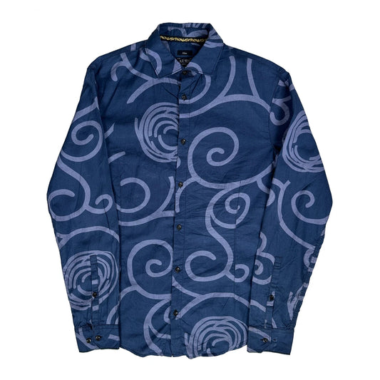 Armani Jeans Slim Shirt - Medium Blue Cotton