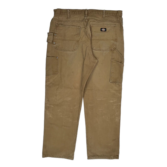 Dickies Carpenter Trousers - 38W 32L Brown Cotton
