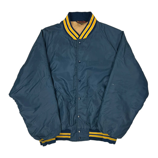 Vintage Rock Act Dunbrooke Graphic Varsity Jacket - XL Blue Polyester