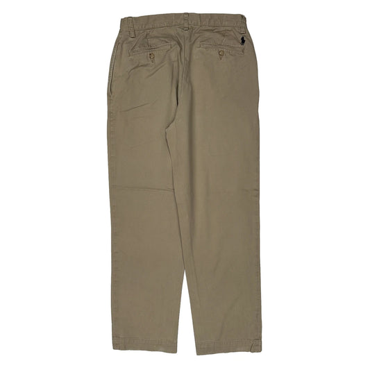 Polo By Ralph Lauren Pleated Chinos - 30W 29L Khaki Cotton