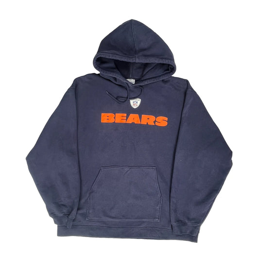 Bears Reebok Nfl Hoodie - XL Navy Cotton Blend