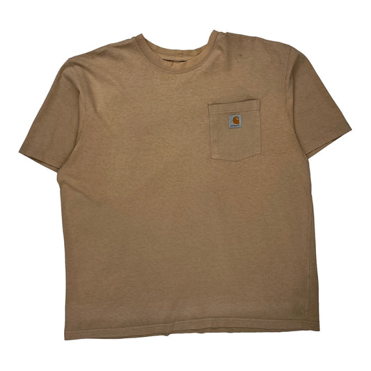 Carhartt T-Shirt - 2XL Beige Cotton