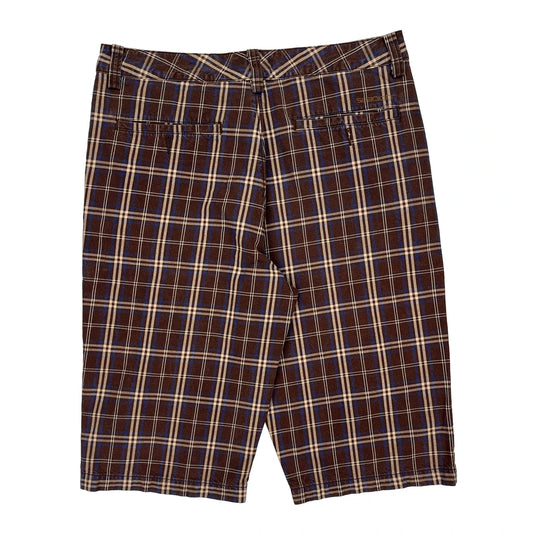 Sean John Checked Shorts - 36W 15L Blue Cotton