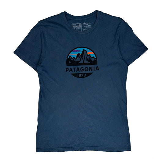 Patagonia Slim Fit T-Shirt - Small Navy Cotton