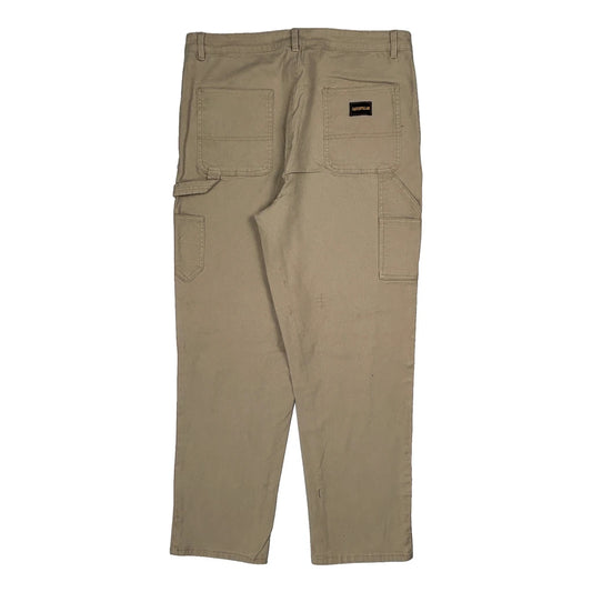 Vintage Cat Workwear Cargo Trousers - 34W 31L Beige Cotton