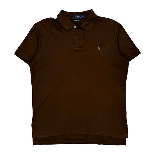 Polo By Ralph Lauren Polo Shirt - Large Brown Cotton