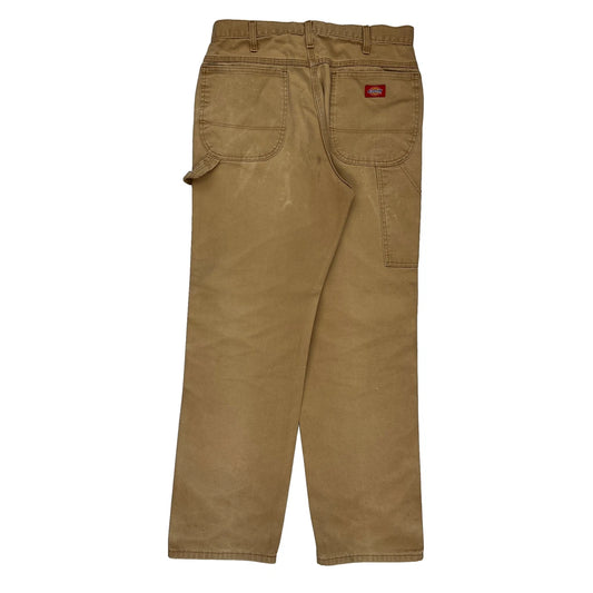 Dickies Carpenter Trousers - 32W 31L Brown Cotton