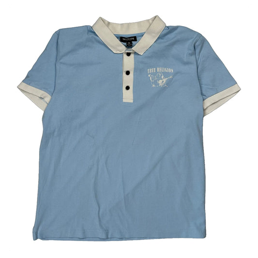 True Religion Polo Shirt - XL Blue Cotton