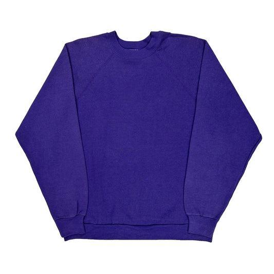 1990'S Blank Made In USA Tultex Sweatshirt - XL Purple Cotton