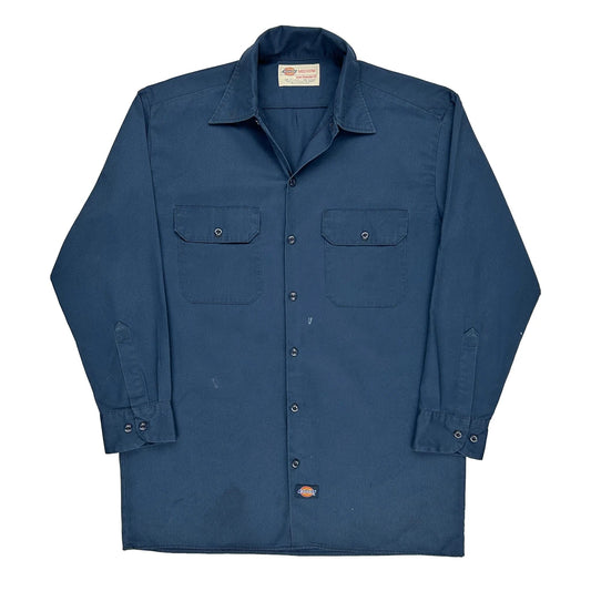 Dickies Shirt - Medium Blue Polyester Blend