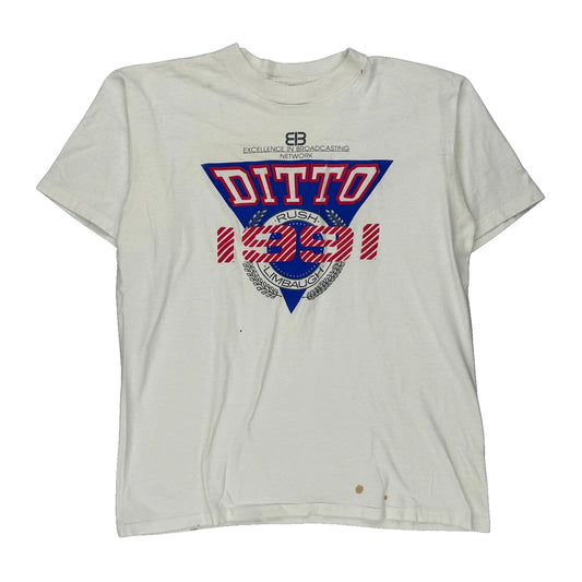 Rush Limbaugh Unbranded Single Stitch T-Shirt - Large White Cotton