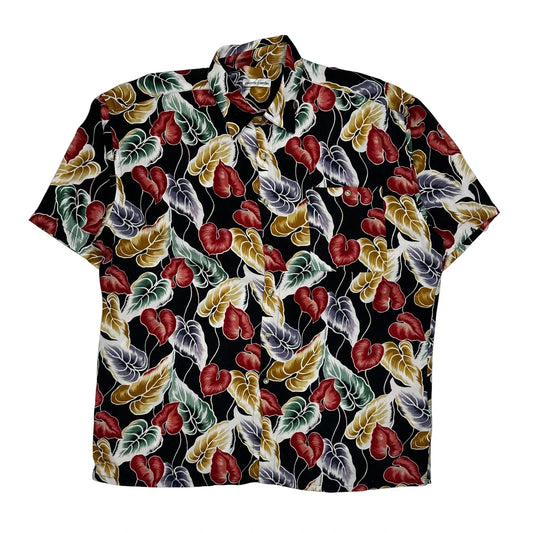 Pierre Cardin Floral Hawaiian Shirt - XL Multicoloured Viscose