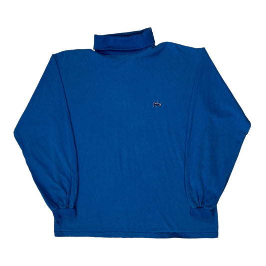 Made In USA Izod Lacoste Roll Neck Jersey - Large Blue Cotton