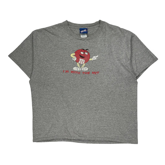 M&M Graphic T-Shirt - XL Grey Cotton