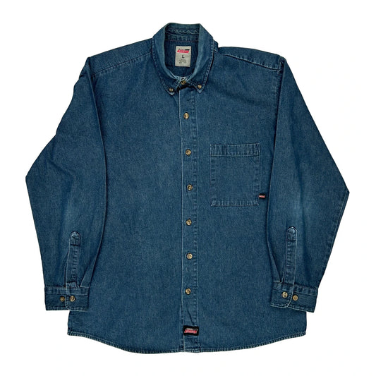 Dickies Denim Shirt - Large Blue Cotton