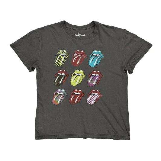 Rolling Stones Tongue Logo The Rolling Stones Band T-Shirt - XL Grey Cotton